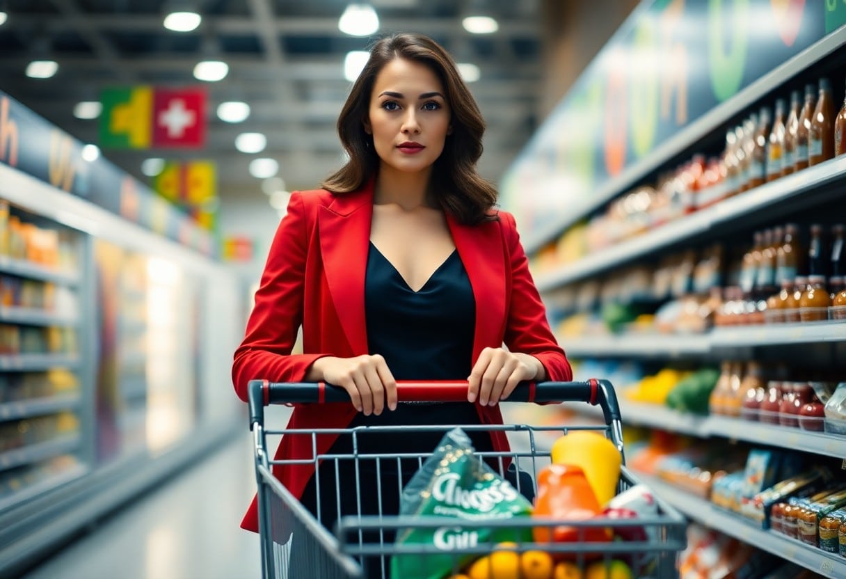 Merkmale dominanter Frauen im Supermarkt