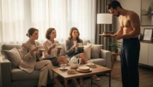 Mehr über den Artikel erfahren Sklavenerziehung beim Damenkr&auml;nzchen mit Foltervieh Hans